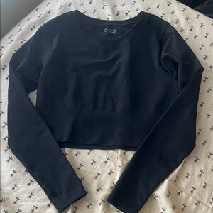 Offline By Aerie Black Long Sleeve Workout Top